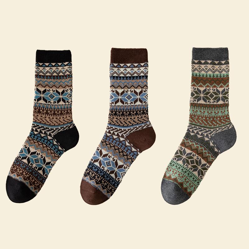 

Men s Dress Socks Cotton Crew Socks 3 Pairs,Breathable and Sweat-absorbing Funky Colorful Pattern Crew Socks EU 39-45