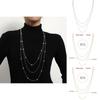 Perlenkettenhalskette mit mehrlagigem Design für Damen und Herren Modeaccessoire
