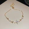 Super flash zircon flower mango bracelet light luxury high sense daily fashion versatile bracelet design sense niche jewelry