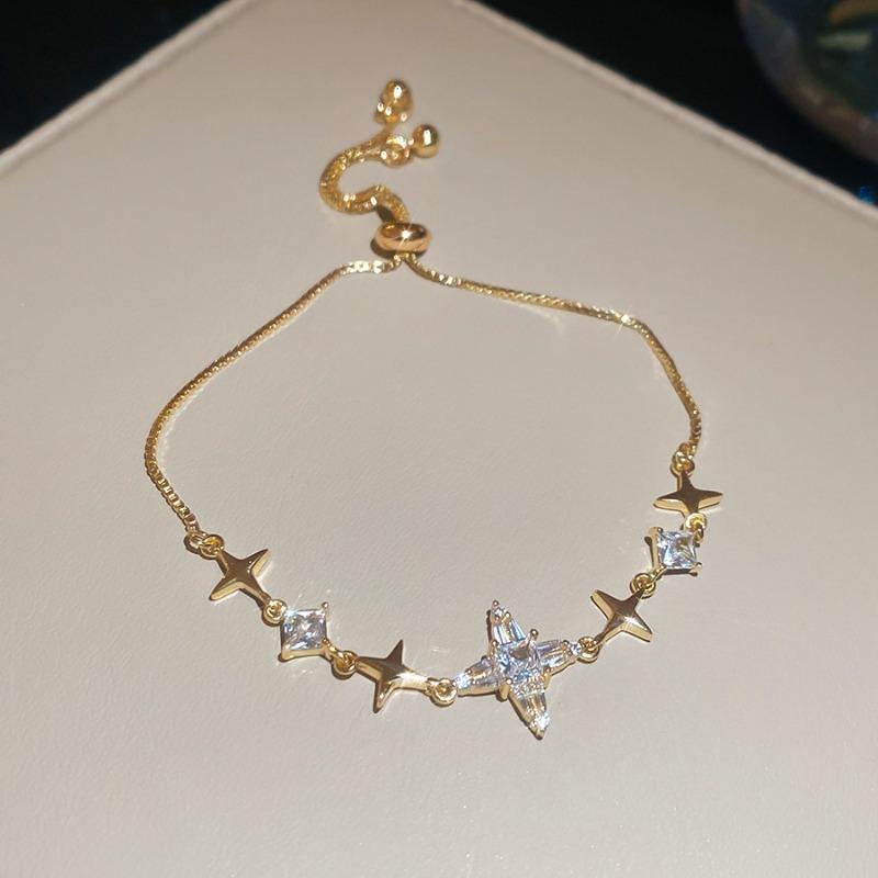 Super flash zircon flower mango bracelet light luxury high sense daily fashion versatile bracelet design sense niche jewelry