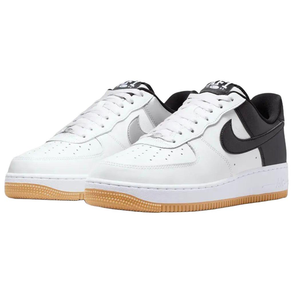 Nike Air Force 1 Low 07 LV8 White Black Metallic Silver Unisex Sneakers Summit-White Gum-Yellow IB6847-100
