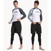 Mens Quick-Dry Rash Guard Long Sleeve UV Protection Diving Surfing Wetsuit Swimwear Water Sports