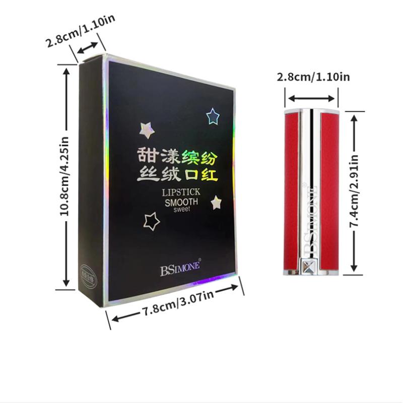 Słodycz Kolorowe aksamitne szminki Formalna rzeźba Odżywcze nawilżające pomadki do skóry jagnięcej