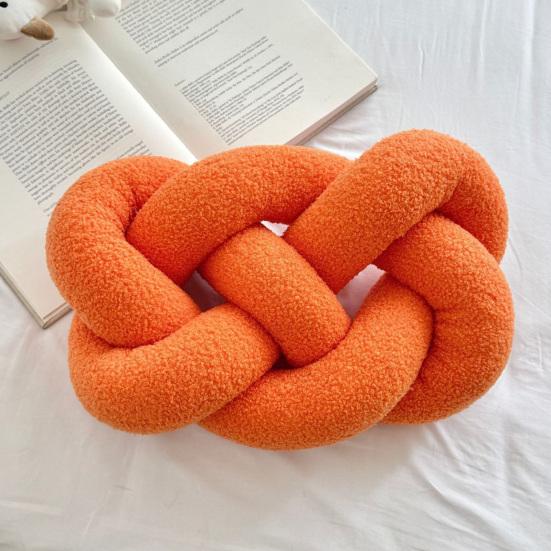 Knitted Knot Pillow Handmade Decorative Throw Pillows Soft Sofa Cushion Home Bedroom Decor Gift for Holidays Parties
