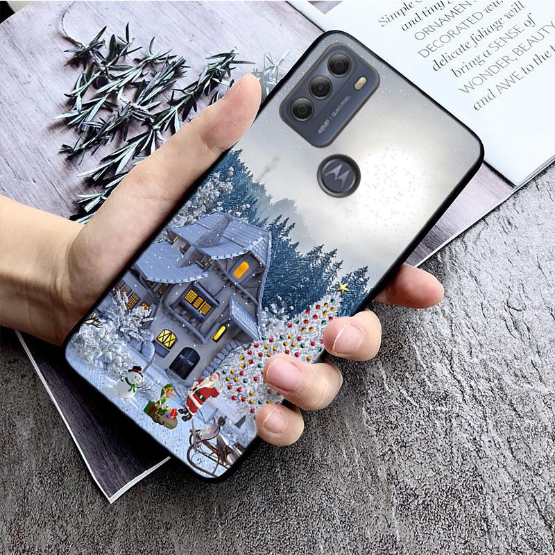 Winter schnee Frohe Weihnachten Telefon Fall für Motorola Moto G22 G60 G52 G9 G7 Plus G8 Power G100 G Stylus G30 g10 GPure