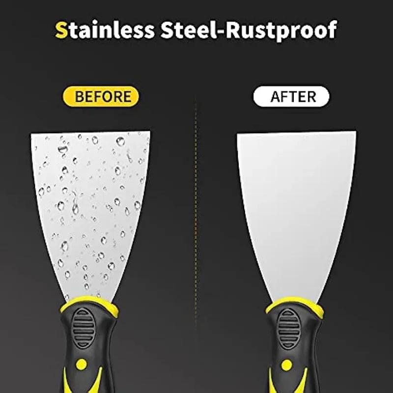 Stainless Steel Putty Knife Scraper Shovel Paint Tools Construction Drywall Removing Wallpaper Household Industrial Cleaning