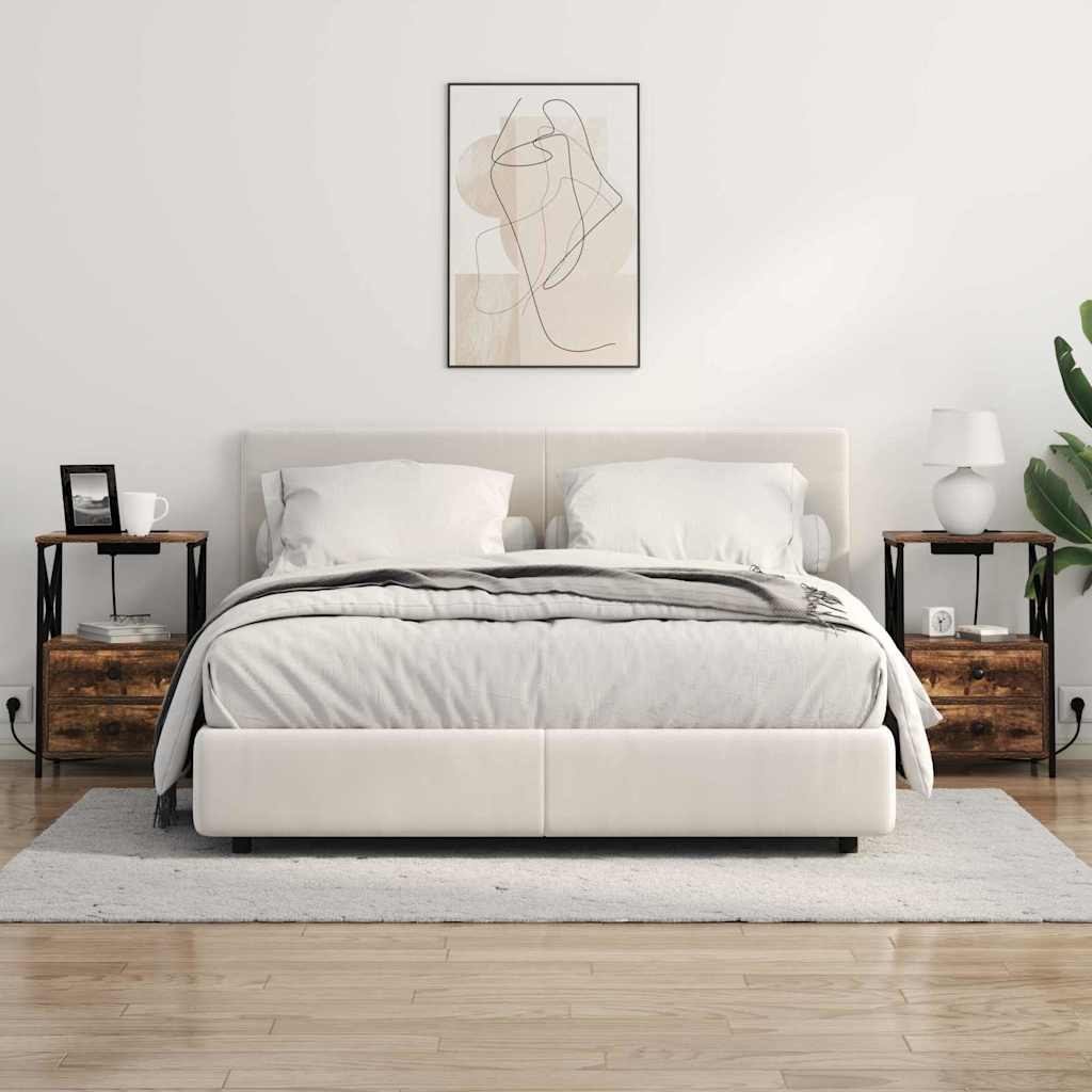 Nightstand with Storage 2 Pcs Smoked Oak 40 X 31 X 60 Cm
