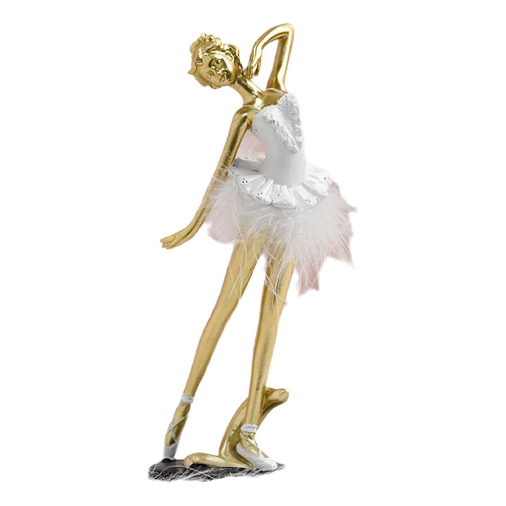 Elegante Ballerina Statue Harze Ballerinen Mädchen Dame Figur Ornament für Wohnzimmer Schlafzimmer Tischdekoration