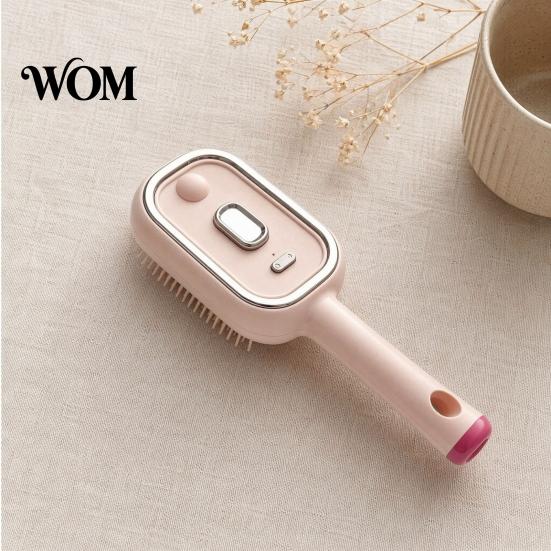 Frizz Control Spray Brush Electric Steam with Essence & Measuring Cup, Rechargeable Anti-Static Scalp Detangling Hair Massager Brush, Oil Misting