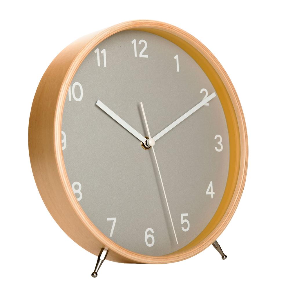 Holz Schreibtischuhr 8 Zoll Leise Analoge Wanduhr Batteriebetrieben Moderne Tischuhr für Schlafzimmer Heimdekorationen