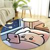 Personalized Chiikawa Round Chair Office Rug - Perfect for Mat, Office Chair & More - Ideal Gift for Birthdays and Holidays