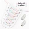 1 Pair No Tie Shoe Laces Round Metal Capsule Lock Elastic Shoelaces For Sneakers Easy To Put On And Off Lazy Shoes Lace Unisex