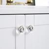 Gold Base Kitchen Cabinet Knobs Champagne / Transparent Wardrobe Handles  Cabinet Door