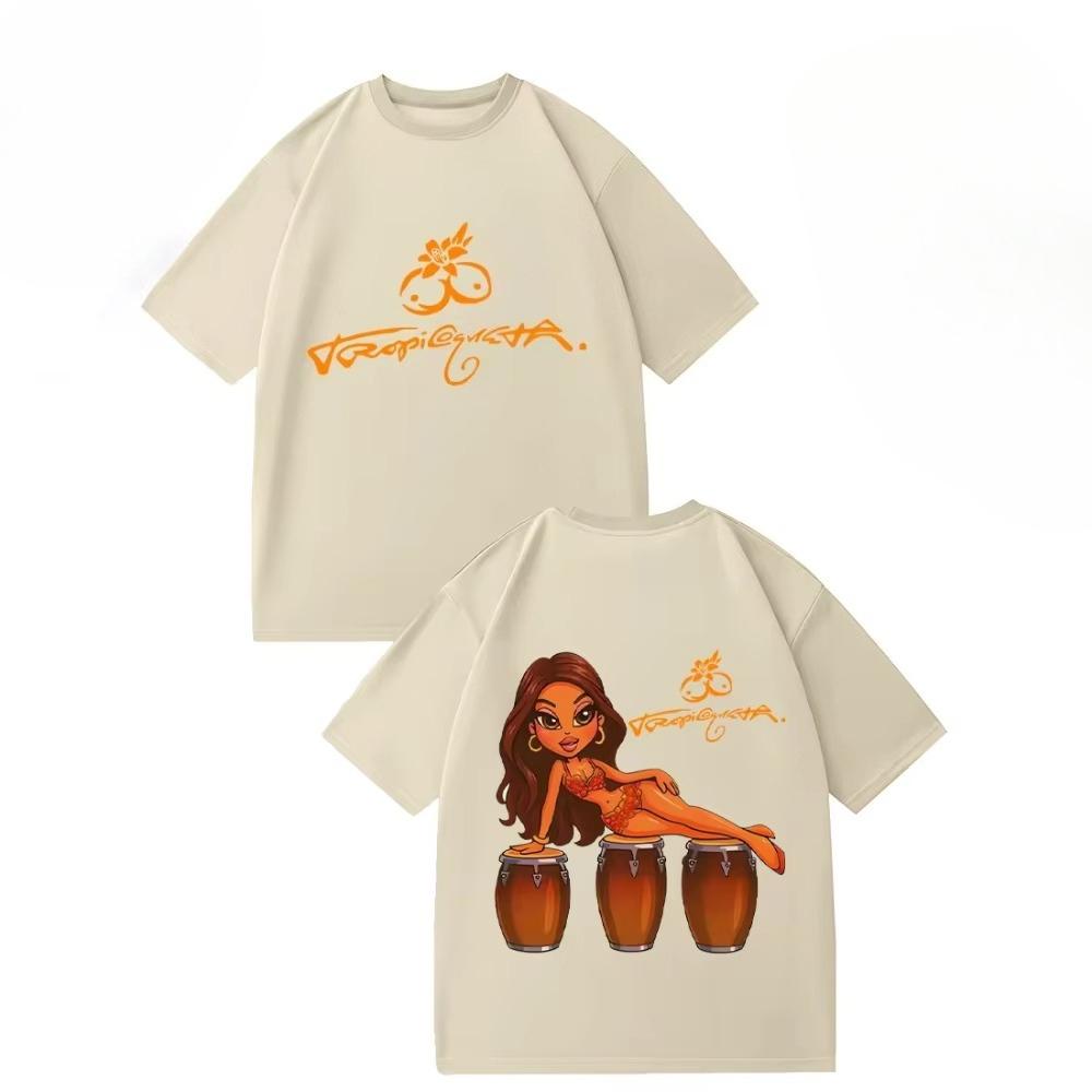 Karol G Tropicoqueta 2026 Album Merch Graphics Tshirts Men Women Fashion Vintage Tshirts Casual Pure Cotton Short Sleeve Top