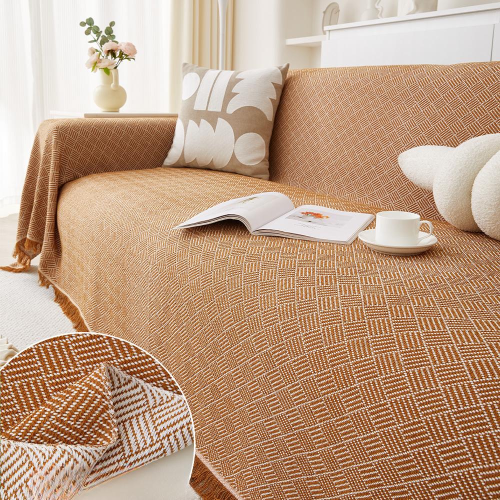 

Nordic Ins Wind Sand Hair Towel Full Cover Fabric Cover Sofa Cover Blanket Four Seasons General Sofa Cushion Cover Cover 90x180