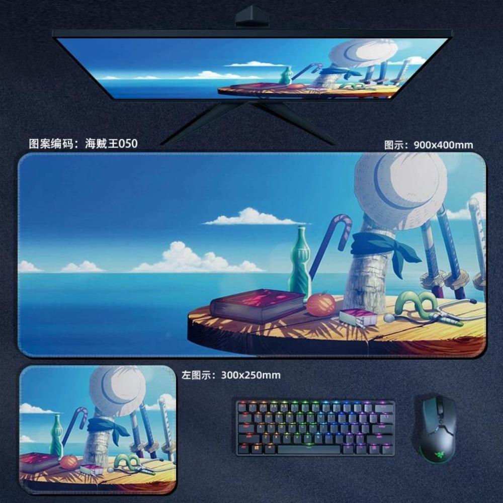 Nautical King Animation Periphery Cute ONE PIECE Leather Mouse Pad Boys Oversized Small E-sports Game Office Computer Keyboard Pad Notebook Table Mat