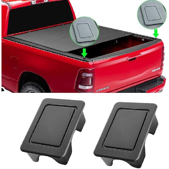Moonlinks Ram 1500 Stake Pocket Covers, Rear Truck Bed Rail Stake Pocket Cover Compatible with Dodge Ram -2024 2025 2026(Set of 2)