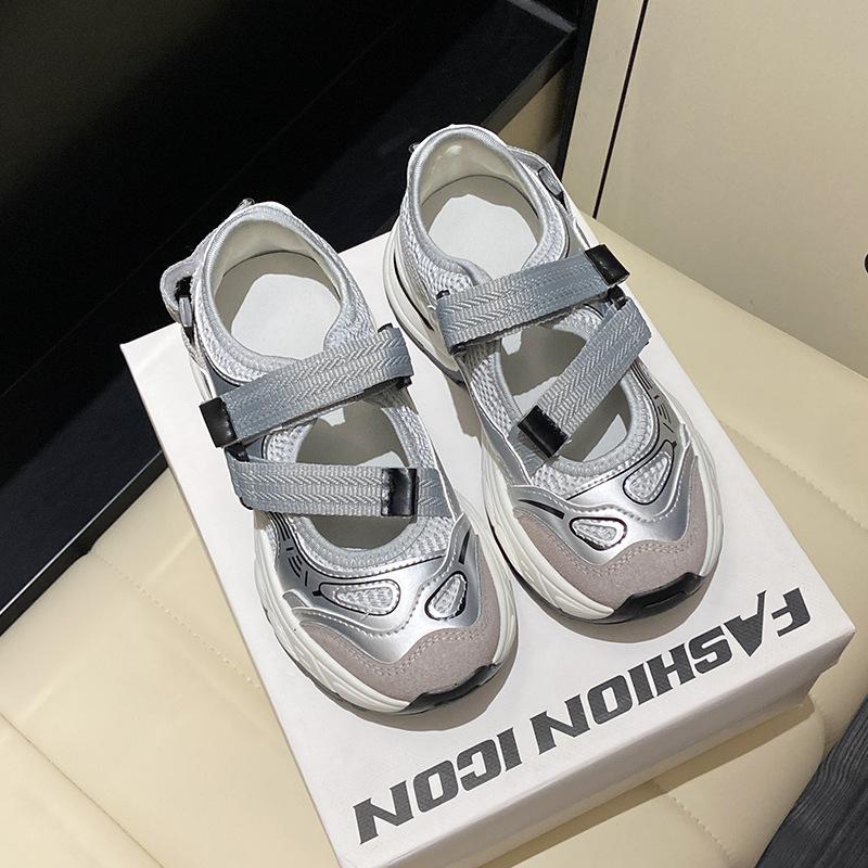 

ins tide 2025 summer new breathable dad shoes platform Korean version casual shoes hollow versatile sports shoes BS121 40