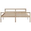 Senior Bed with Headboard 200x200 cm Solid Pine Wood