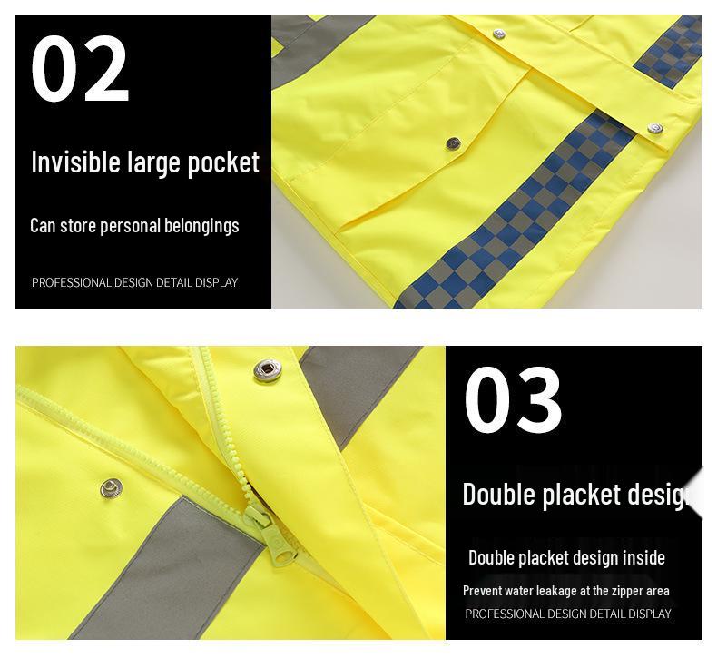 Impermeable y Pantalones Reflectantes para Trabajadores de Tráfico y Saneamiento