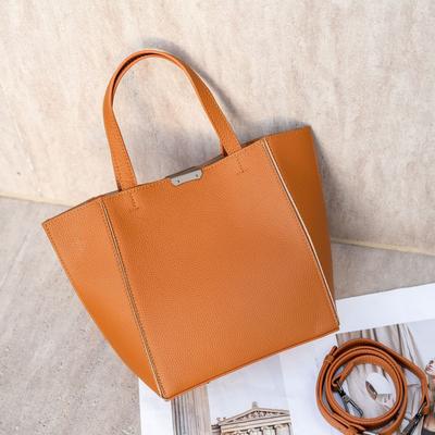 Cowhide Mother and Child Women's Shoulder Crossbody Simple Fashion Bag Girls Shell Bag Multi-compartment Soft Leather