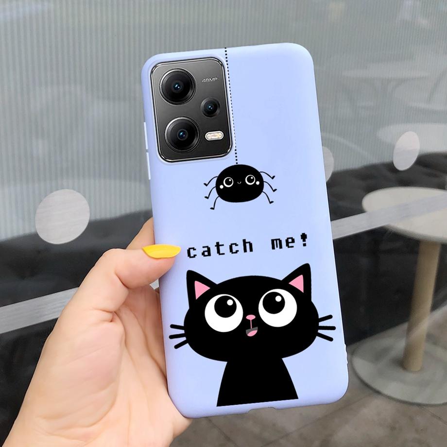 Cartoon Cases For Xiaomi Poco X5 Pro 5G Case PocoX5 5G Cover Soft TPU Matte Shockproof Capas Dragon Cute Cat Astronaur Pattern