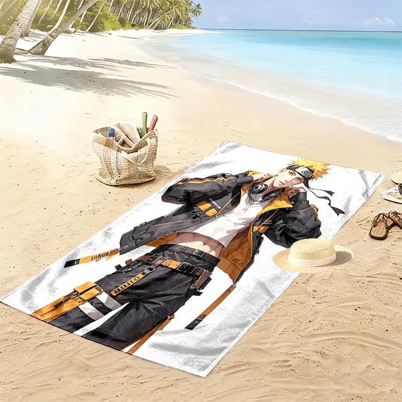 naruto Beach Towel Suitable for Travel, Outdoor Activities, Swimming Pools, Yoga, Surfing, Camping, Hiking, Gym