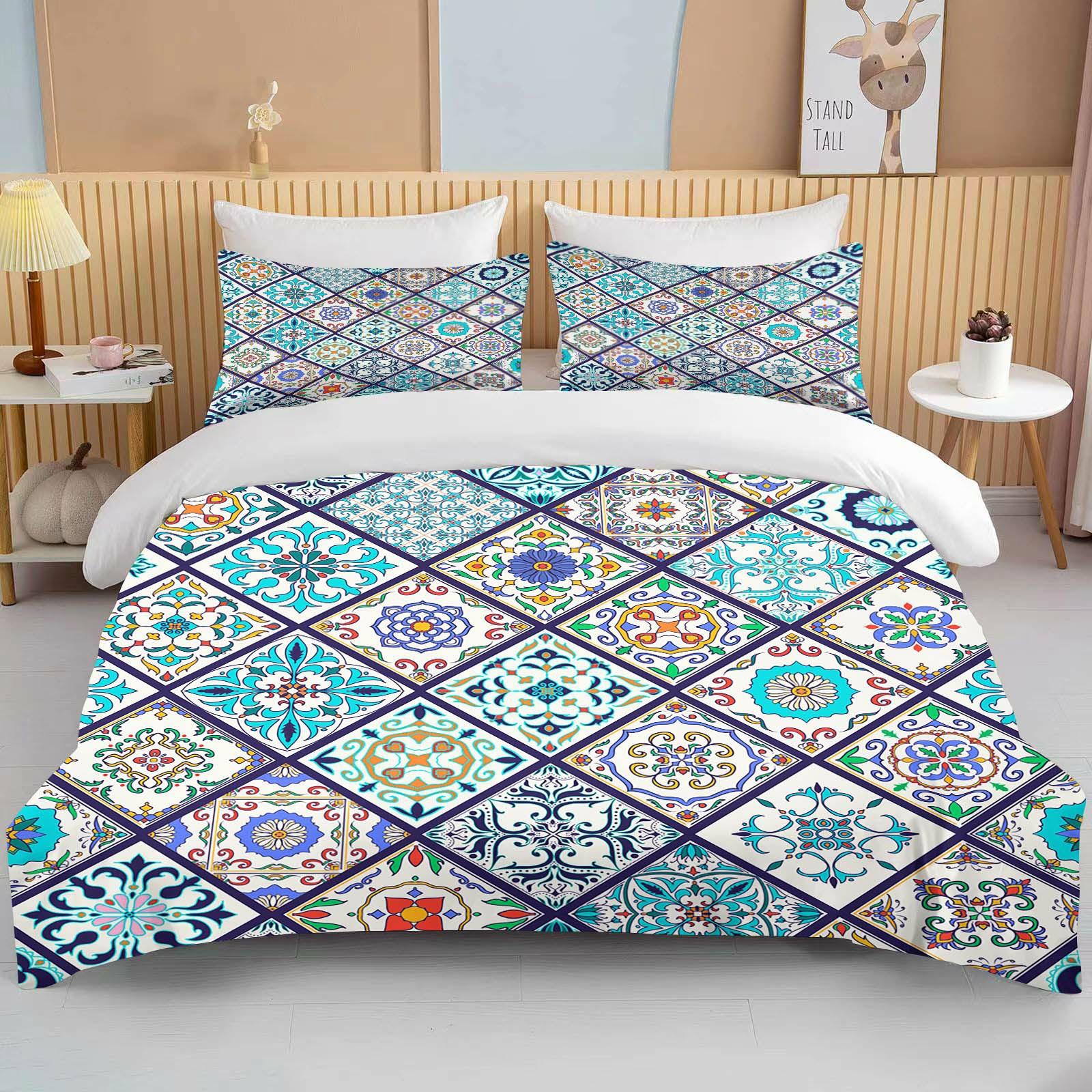 

10 Размеров Комплект Постельного Белья с Принтом Мандалы Мультяшный Аниме Пододеяльник Покрывало для Одеяла Мальчики Девочки Дети Взрослые Полуторный Кинг Подарки EU single(135x200cm)