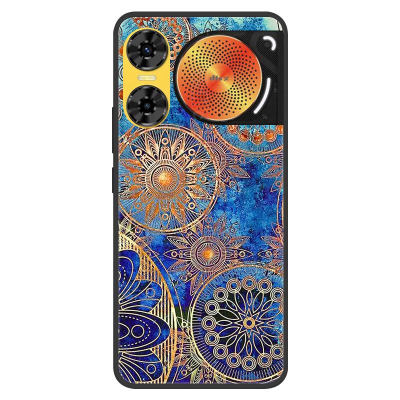 For ZTE Nubia Music 2 Case 2025 Soft Black Silicone Bumper Butterfly Painted Phone Cover for Nubia Music2 Cases Fundas Capa