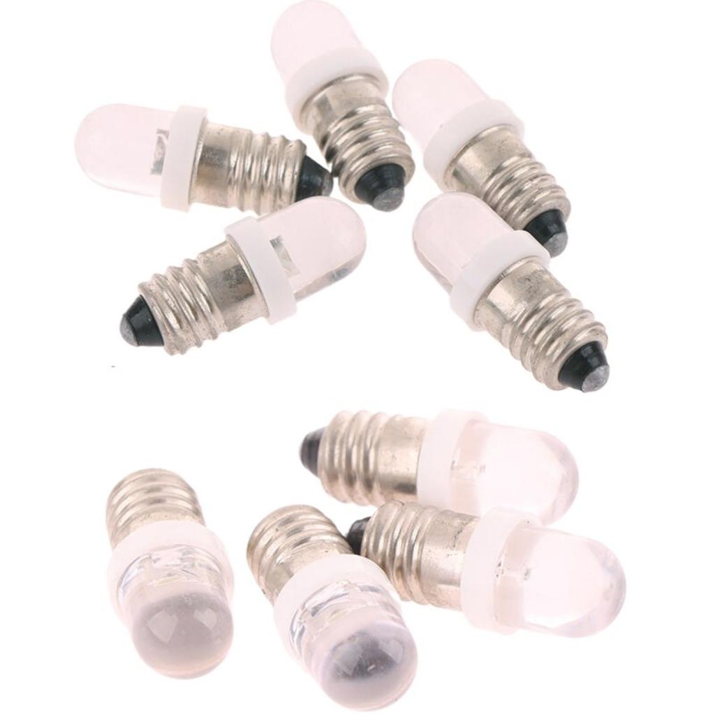 5PCS E10 Led Bulb E10 DC 3V 6V 12V 24V Instrument Bulb E10 Indicator Bulb Old Fashioned Flashlight Torch DIY Work Mini Light New