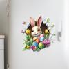 Creative Easter Wall Stickers,Festive 3D Breakthrough Stickers Easter Bunny Decorative Wall Decals For Home Roomm Room Party