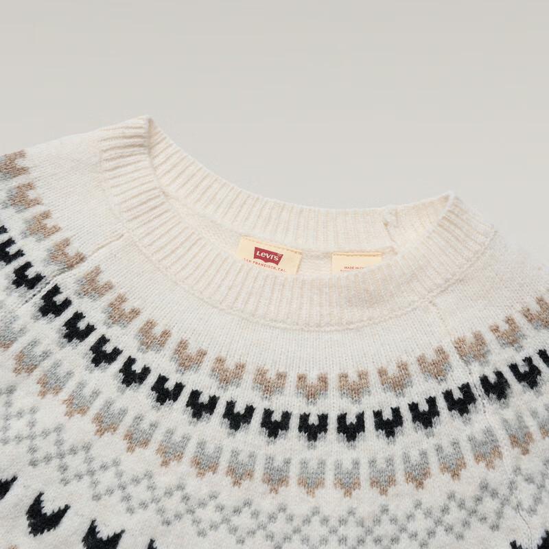 Levi's Women's Relaxed Fit Color-block Round Neck Knit Sweater