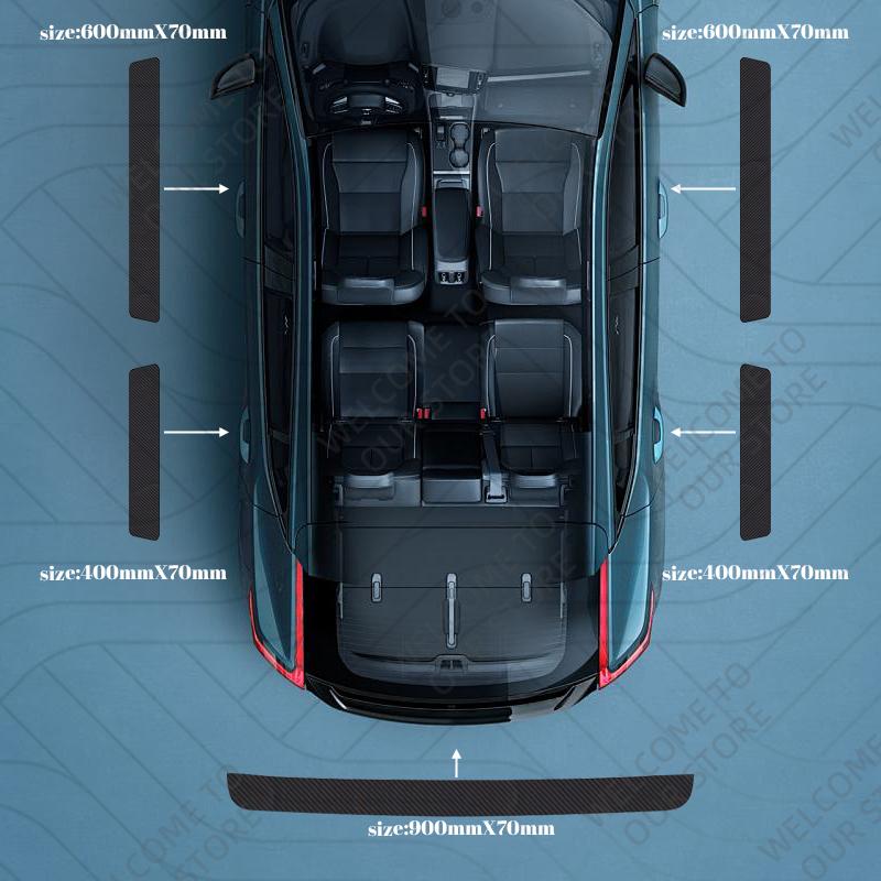 4/5 Stück Für KIA EV9 EV8 EV7 EV6 EV5 EV4 EV3 EV2 EV1 EV LOGO Elektrofahrzeug Autotürschwellenaufkleber Kofferraum Kratzschutz-Aufkleber vjsr1