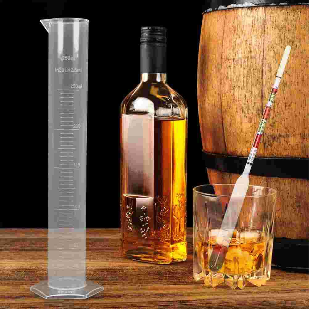2 Sets Alcohol Meter Kit Making Beer Hydrometer for Triple Scale Home Brewing Tester Suite Fermentation Jar