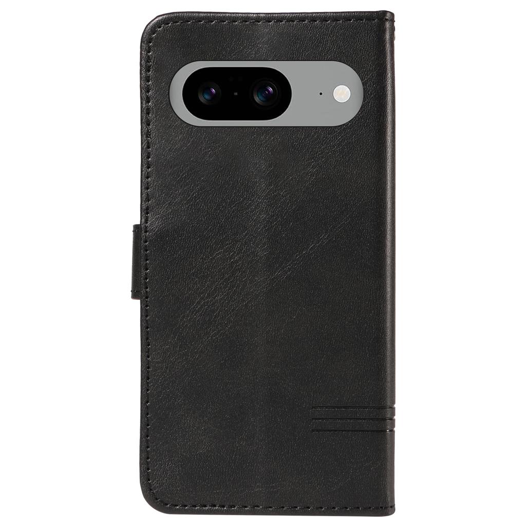 For Google Pixel 8 Case Leather Phone Cover with Wallet and Horizontal Viewing Stand