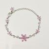 Exquisite Zircon Bow & Flower Pendant Bracelet for Women