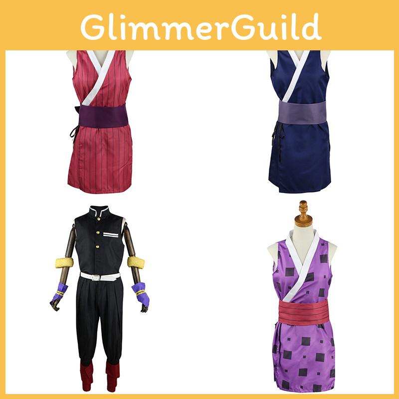Demon Slayer Uzui Tengen Halloween Cos Skirt Set For Women High Quality And Breathable