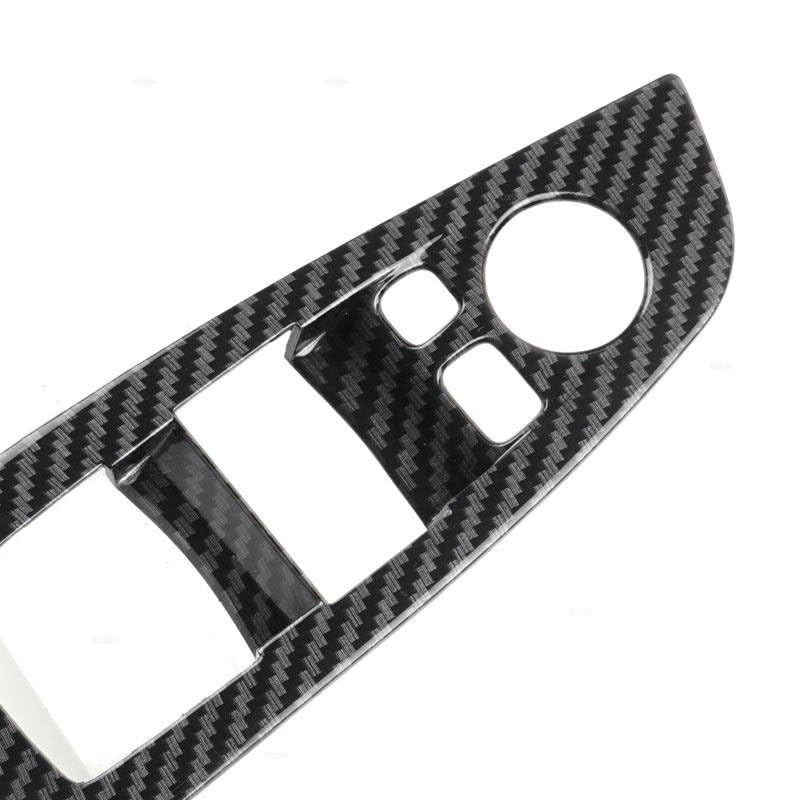 HAENJA Car Interior Door Handle Carbon Fiber Texture Door Pull Handle Protective Cover Trim for BMW 5 Series F10 F18 RHD Driver Cover, 2011-2017