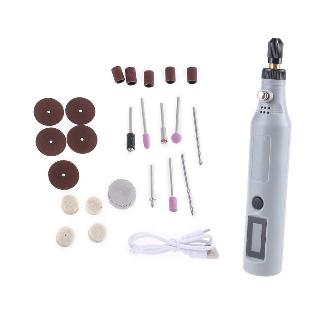 25Pieces Miniature Handheld Digital Display Grinder Set for Craftsmen Hobbyists Precisions Crafting Jewelry Model Making