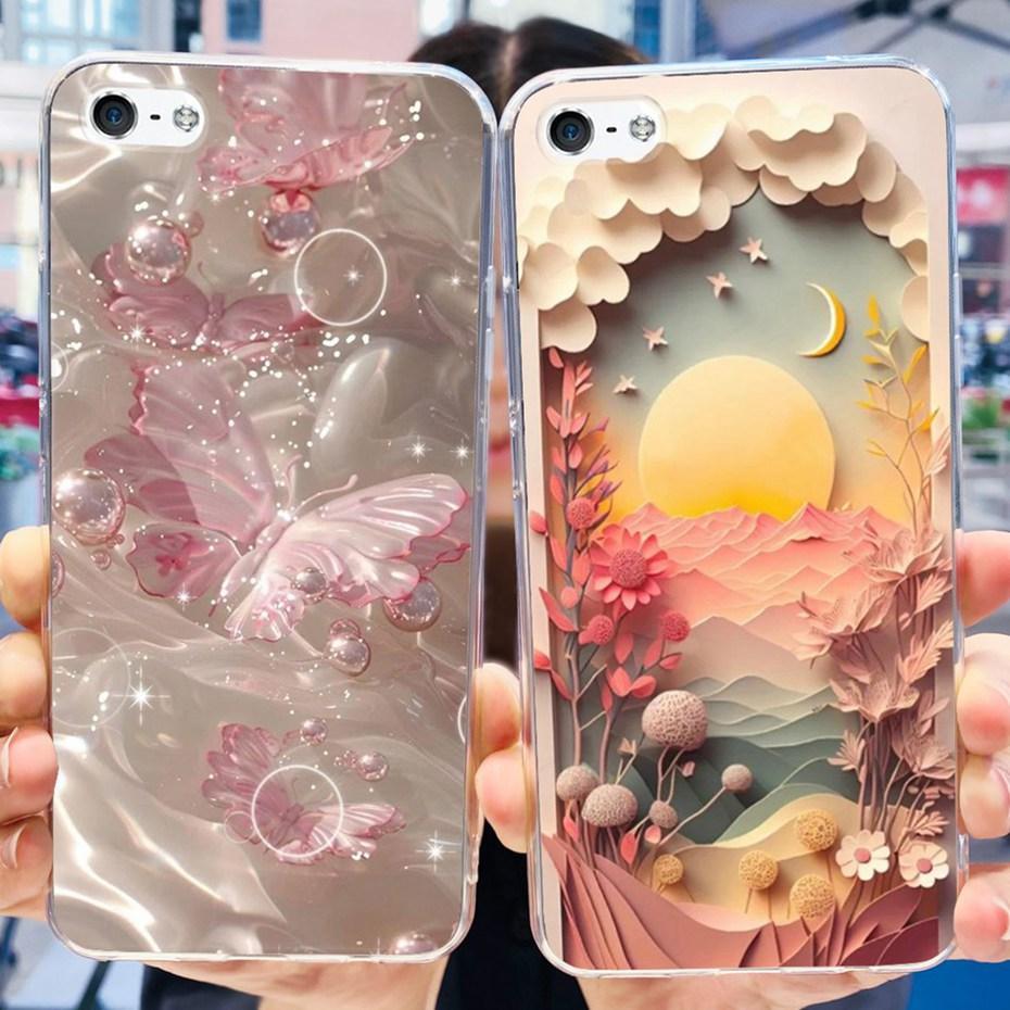 Lovely Printing Phone Case For iPhone 5 5s SE (2016) Soft Silicone TPU Back Cover For iPhone SE 2016 iPhone5 iPhone5s 4.0"