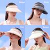 Outfun Letter Back Unisex Summer Sun Hat Wide Brim Blocking Function Wear Daily