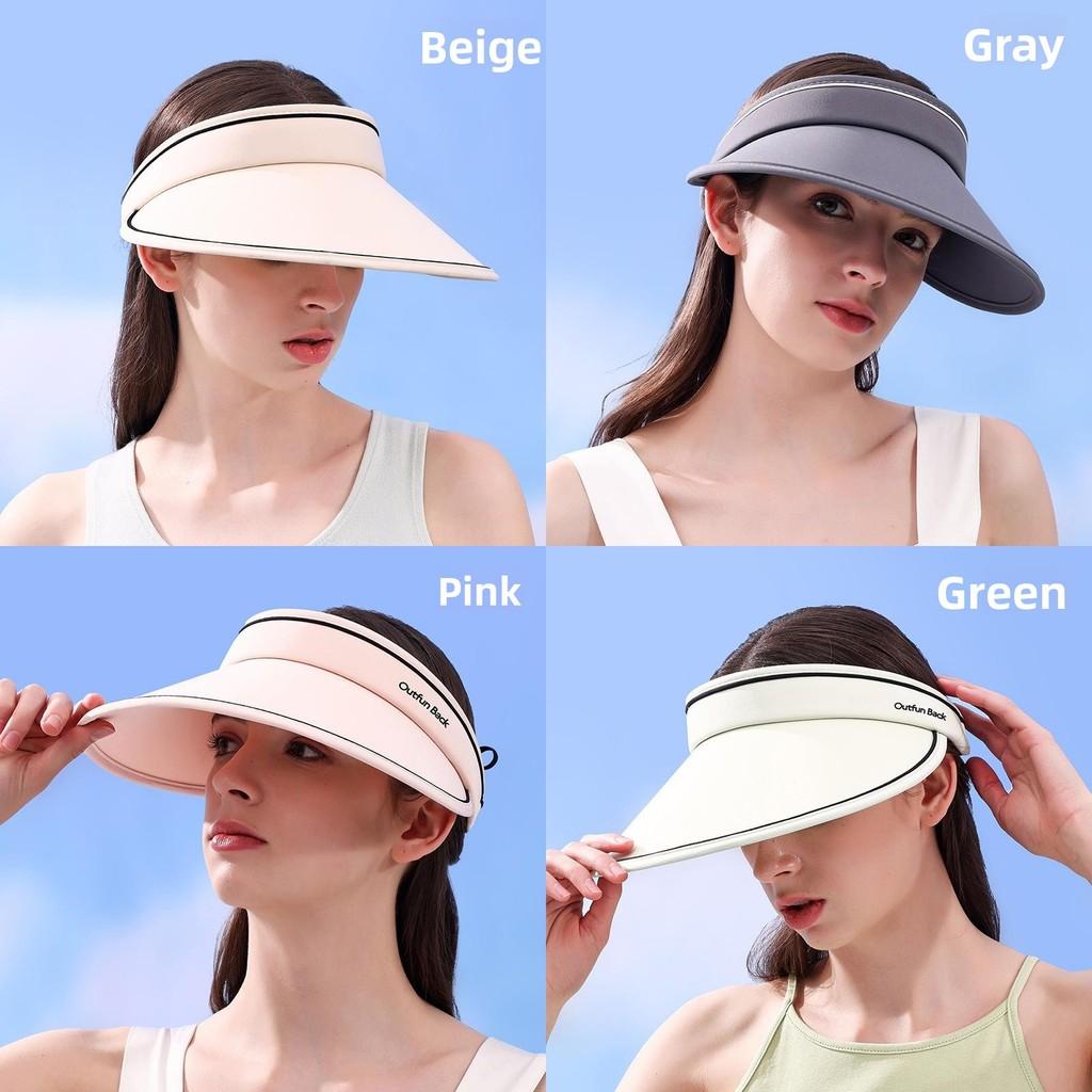 Outfun Letter Back Unisex Summer Sun Hat Wide Brim Blocking Function Wear Daily