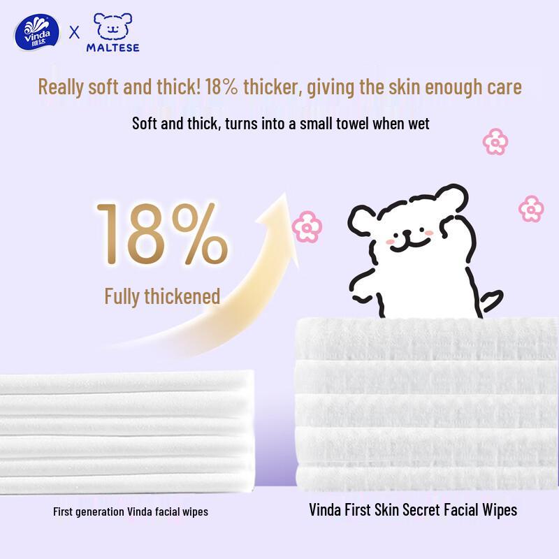 Vinda Line Dog Collaboration Disposable Facial Cleansing Towels