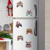 6pcs 2D Flat Xmas DIY Diamond Art Refrigerator Sticker Diamond Art Kits Crystal Refrigerator Magnet for Home Kitchen Decoration