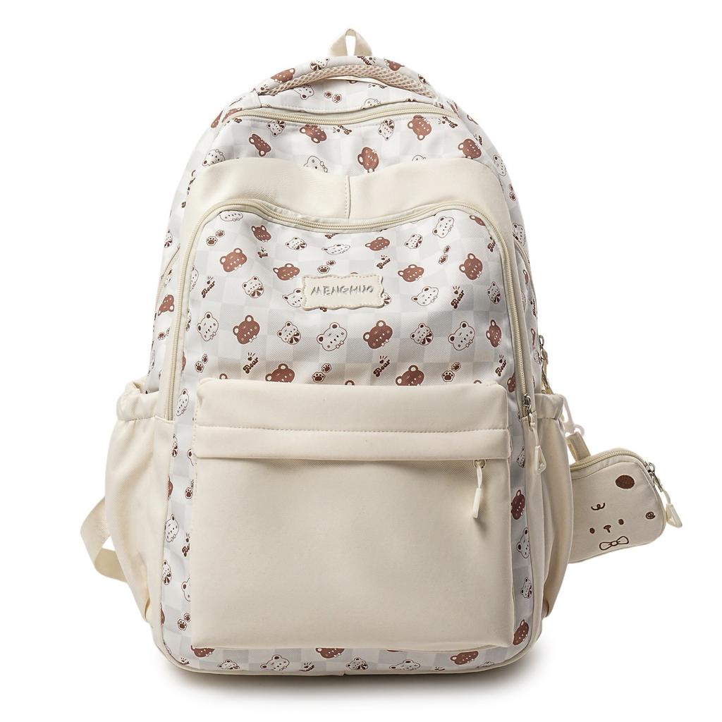 Cartable Style Japonais Ins Mignon Sac d'École pour Collège Étudiante Lycéenne Sac à Dos Polyvalent Décontracté Haut de Gamme Sac à Dos Grande Capacité
