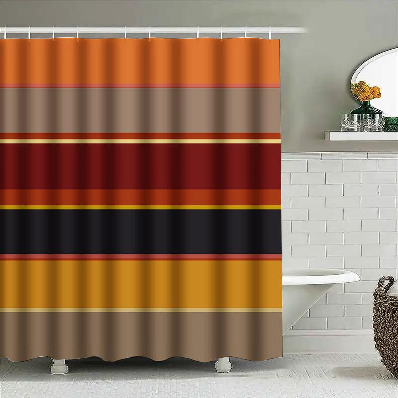 Yellow Lemon Print Shower Curtain: Modern Blue Leaves Design For Bathroom Decor Water-Resistant Fabric, Perfect Gift Idea (Size