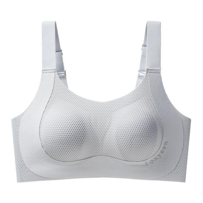 

2024 Новый бесшовный бюстгальтер большого размера против провисания: Моделирующий и поддерживающий дизайн для большой груди XL (120-140 jin, 38/85BCDE) серебряный серый