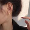 1Pair Stainless Steel  Hoop Earrings For Women Glamour Gold Color Metal Cartilage Earrings Piercing Jewelry