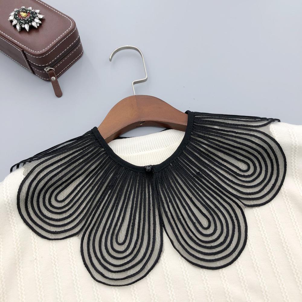 Solid Color Detachable Fake Collar Breathable Lace Detachable Collar Elegant Shoulder Wraps  Ladies