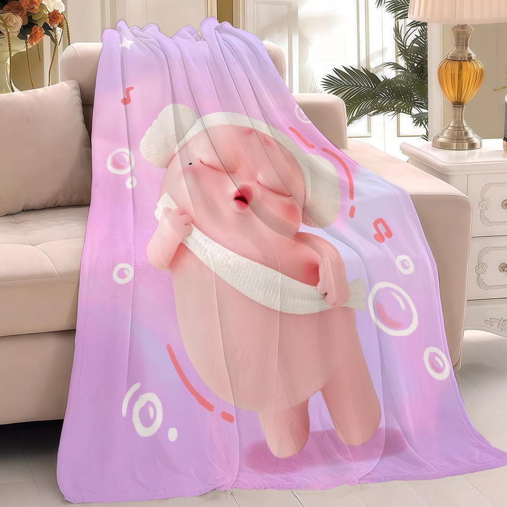 Cartoon Cute K-KOBITOS Blanket Warm And Soft Suitable For Bedroom Living Room Sofa Bed Office Travel Camping